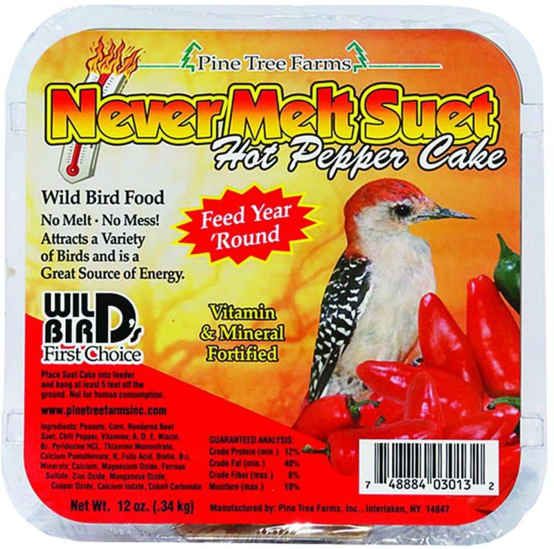 Pine Tree Farms Never Melt Suet Cake - Hot Pepper