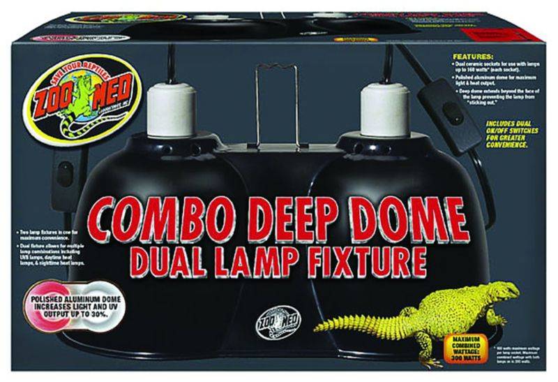 Zoo Med Combo Deep Dome Lamp Fixture