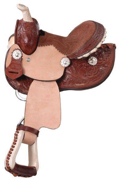 King Series Miniature Barrel Saddle with  Rawhide Package
