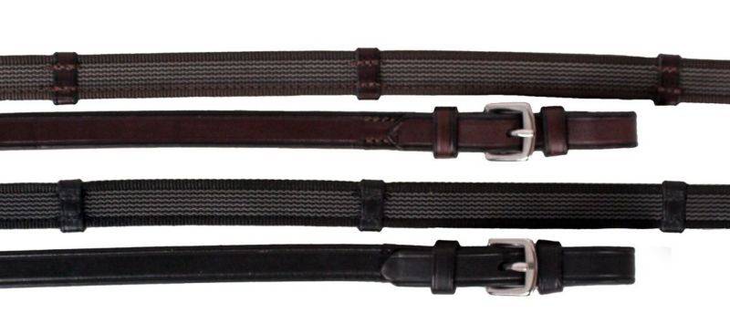 Nunn Finer Sure Grip Reins With Leather Hand Stops