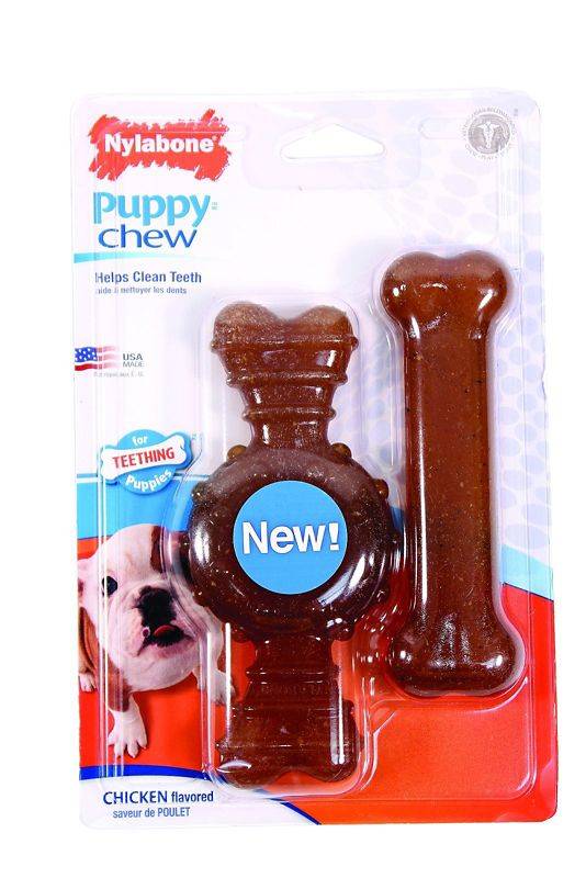Nylabone Puppy Chew Ring and Flat Bone Puppy Chew