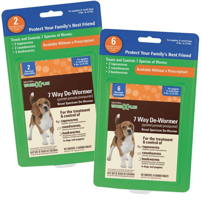 Worm X Plus 7-Way Dewormer Small Dog 6ct