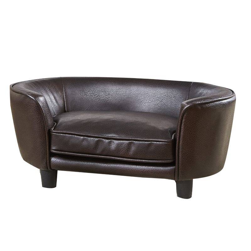 Enchanted Home Pet Coco Pebble Brown Pet Sofa