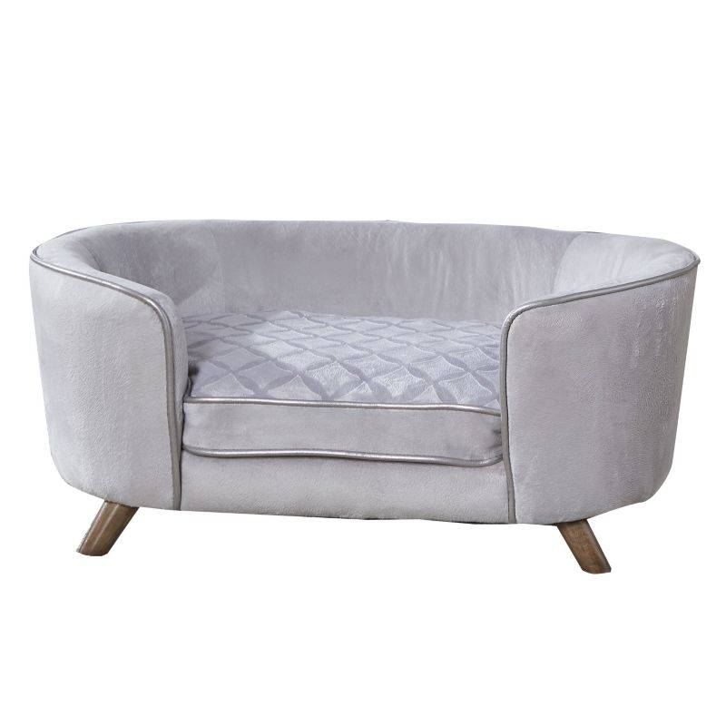 Enchanted Home Pet Quicksilver II Silver Pet Sofa