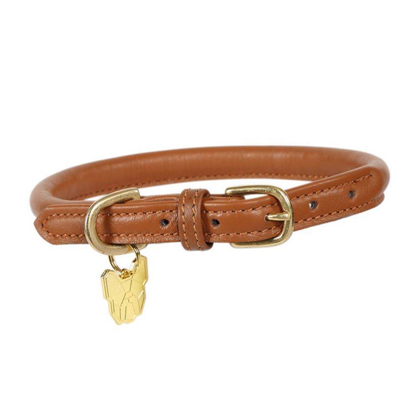 Shires Digby & Fox Rolled Leather Dog Collar