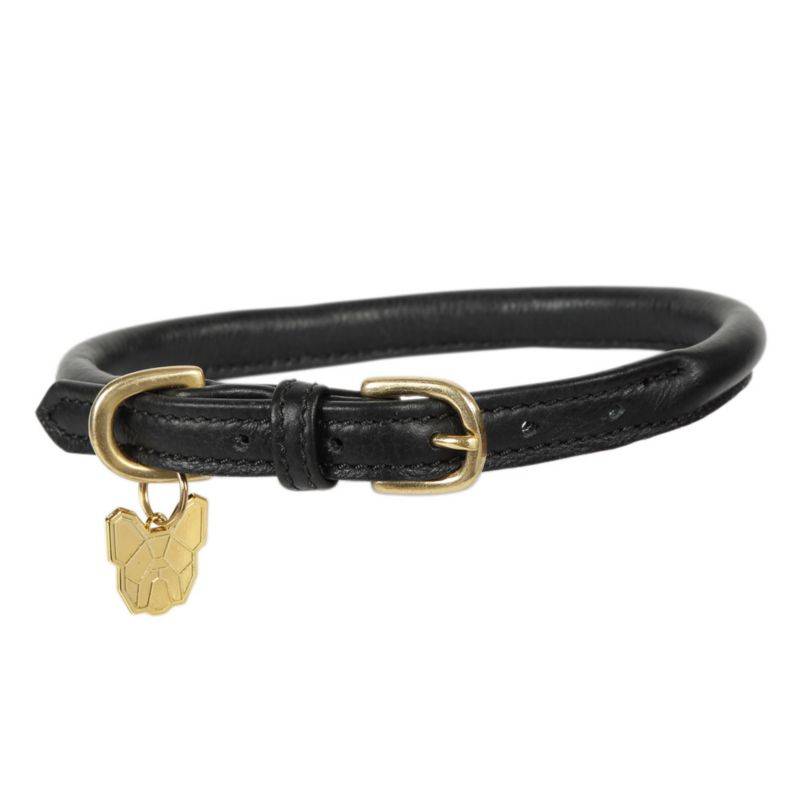 Shires Digby & Fox Rolled Leather Dog Collar