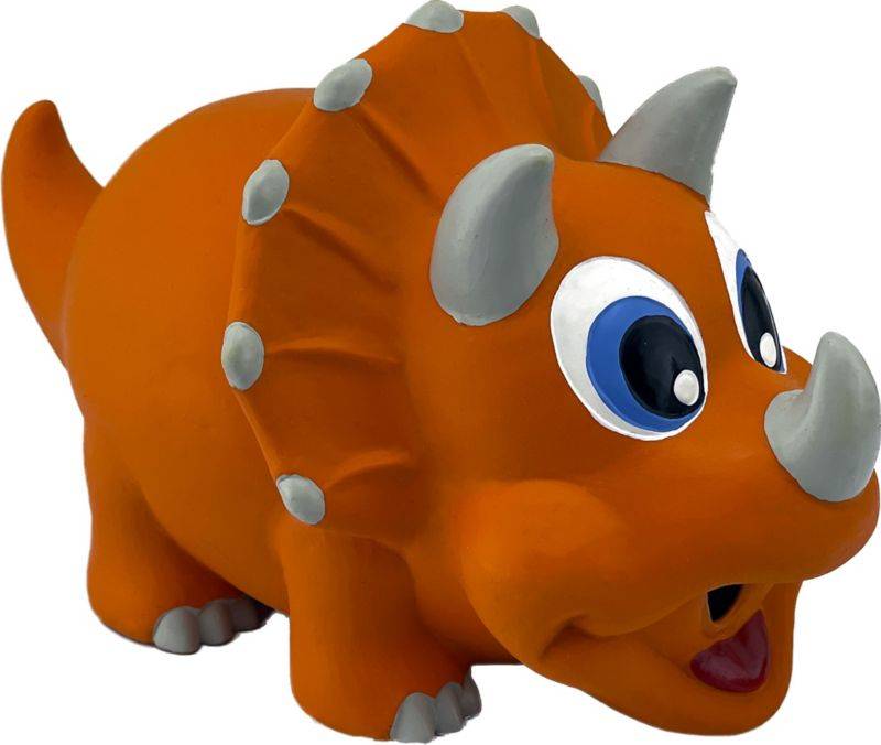 NATURFLEX TRICERATOP LATEX DOG TOY