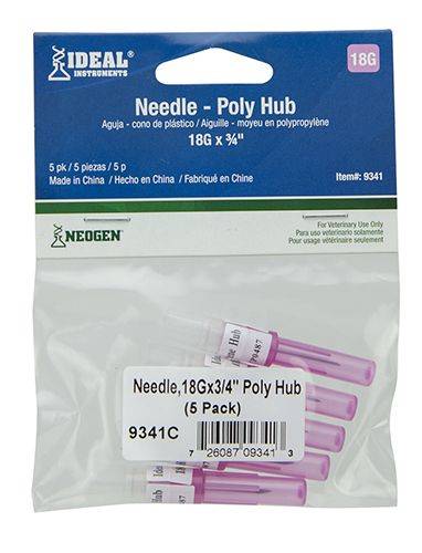 Ideal Polypropylene Hub Needle Pack - 5 Pack