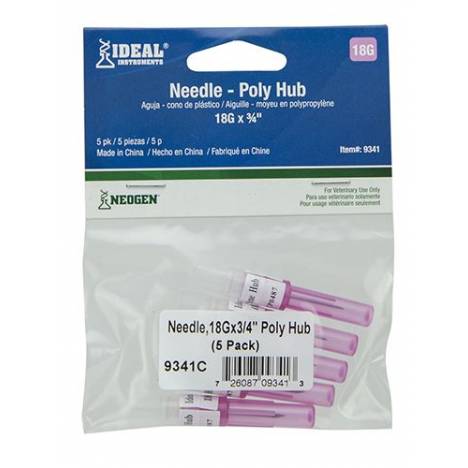 Ideal Polypropylene Hub Needle Pack - 5 Pack