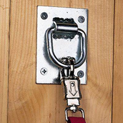 Heavy Duty Tie Ring For Horse Barns - Silver - 3.5X5"