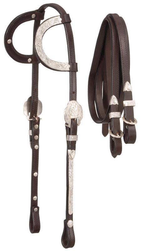 Royal King Double Ear Silver Headstall