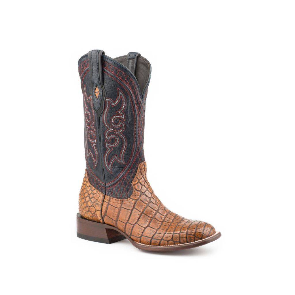 Stetson Mens Roundup Alligator Cowboy Boots