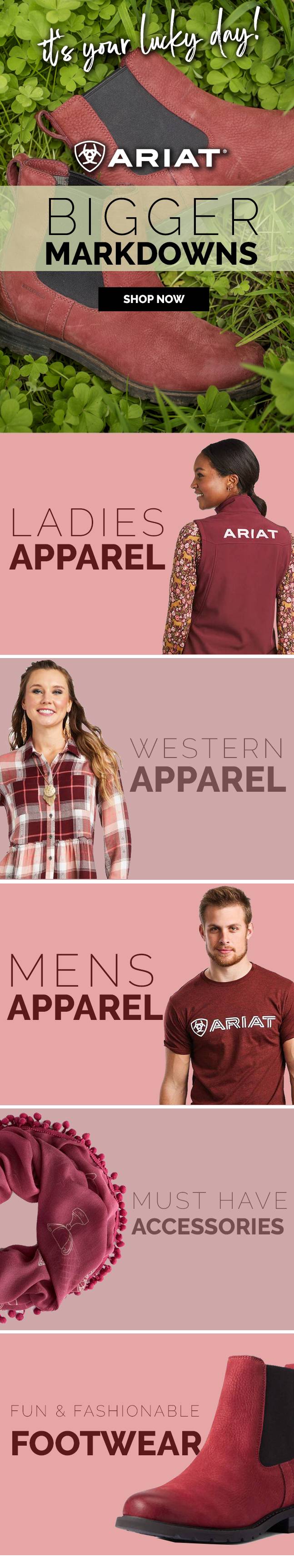 NEW! Ariat Clearance New Deals - Bigger Markdowns