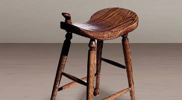 Wooden Saddle Stool