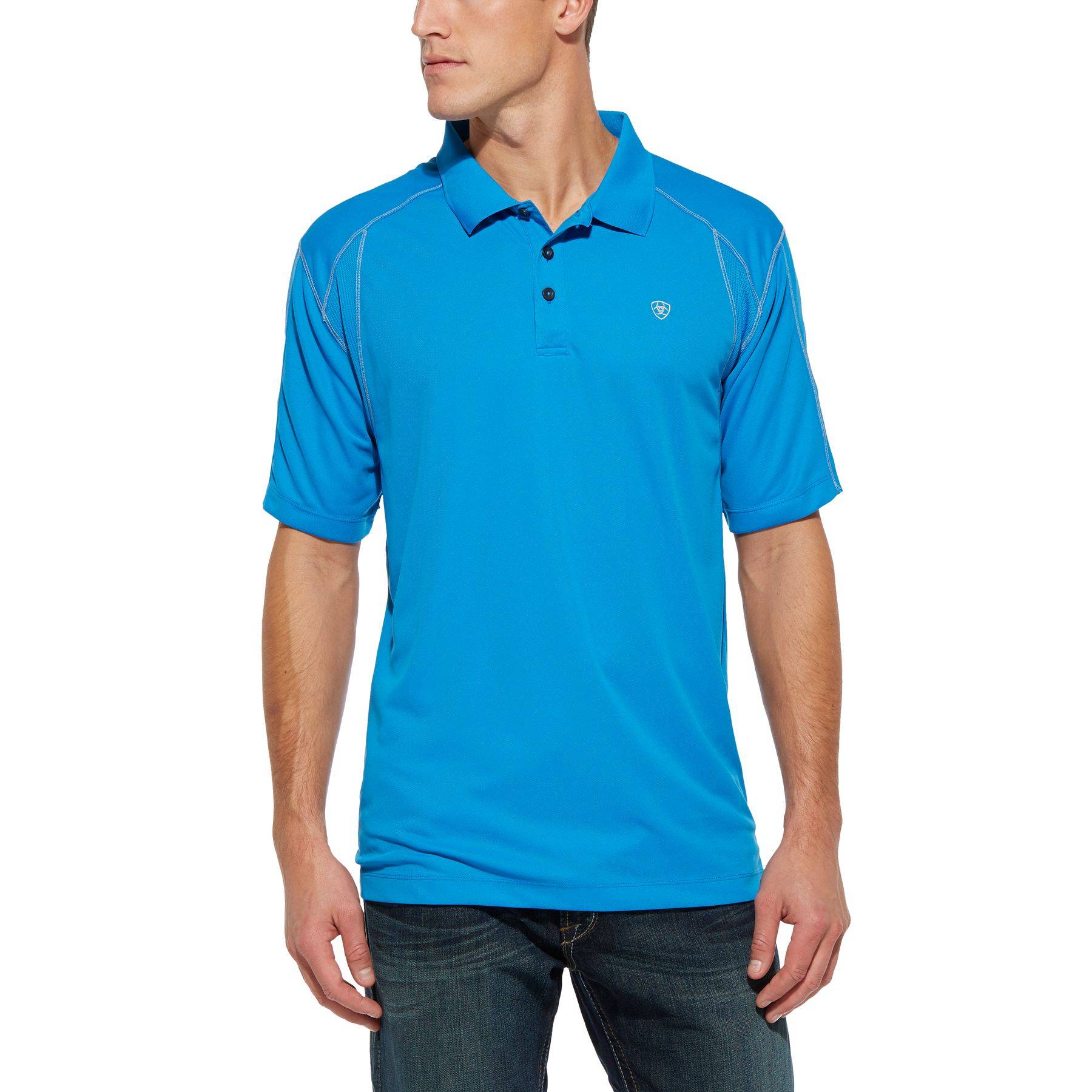 ARIAT Mens Ac Polo T-Shirt Blue Size 2XL-T 