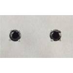 Finishing Touch 6.5 mm CZ Stud Earrings - Black