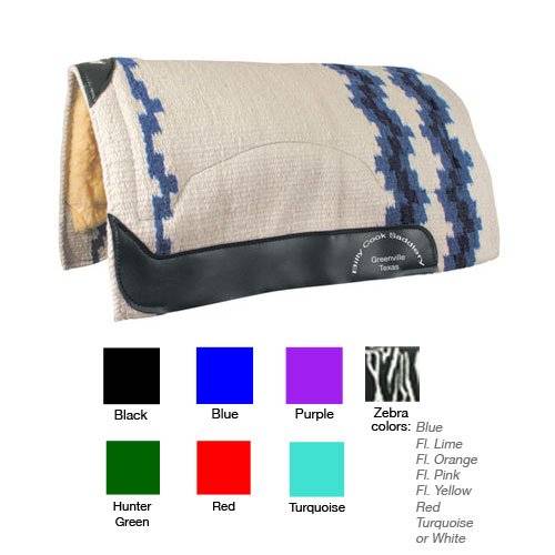 Billy Cook Saddlery Wool Top Zebra Show Pad