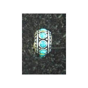 Joppa Dot Stone Spacer Bead - Peridot
