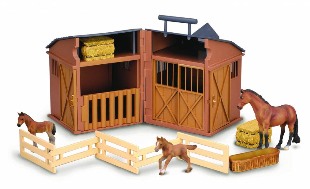 plush horse stable playset