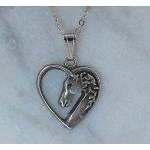 Finishing Touch Horse Head In Heart Pendant