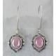Finishing Touch Pink Mussel Stone Oval Frame Horseshoe Earrings - Kidney Wire