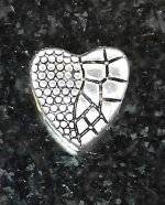 Joppa Textured Heart Bead