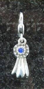 Barbary Blue Ribbon Charm