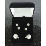 Finishing Touch Crystal Stone Shirt Studs & Cuff Links