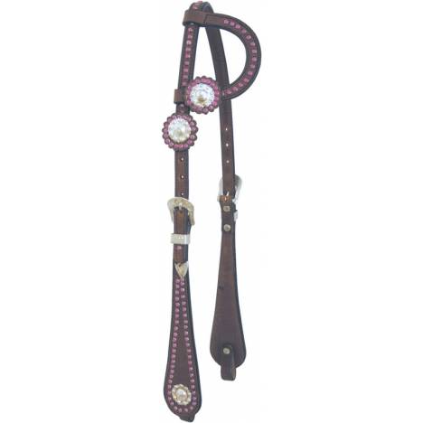 Cowboy Pro Slip Ear Headstall with Spot Trim