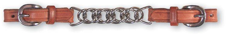 Classic Equine Curb Strap with Flat Stainless Steel Links