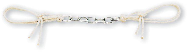 Classic Equine Dog Chain Curb Strap with Adjustable String Tie