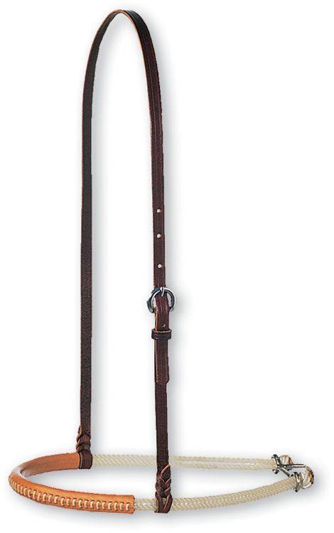 Martin Saddlery Double Rope Leather Cover Noseband