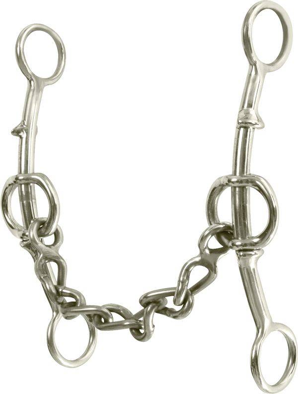 Classic Equine Goosetree Double Gag Short Shank Chain Bit