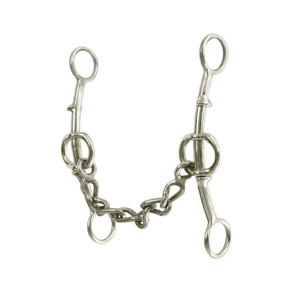 Classic Equine Goosetree Double Gag Short Shank Chain Bit