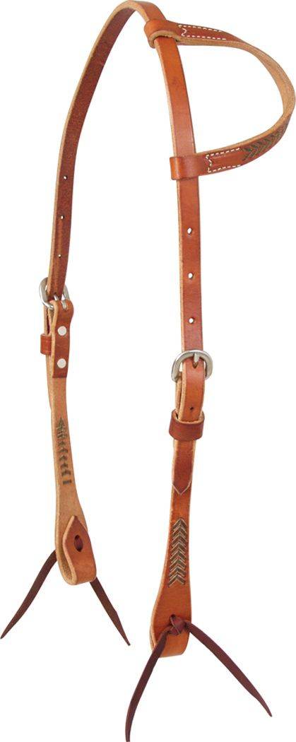 Martin Saddlery Slip Ear Headstall with Rawhide Accents