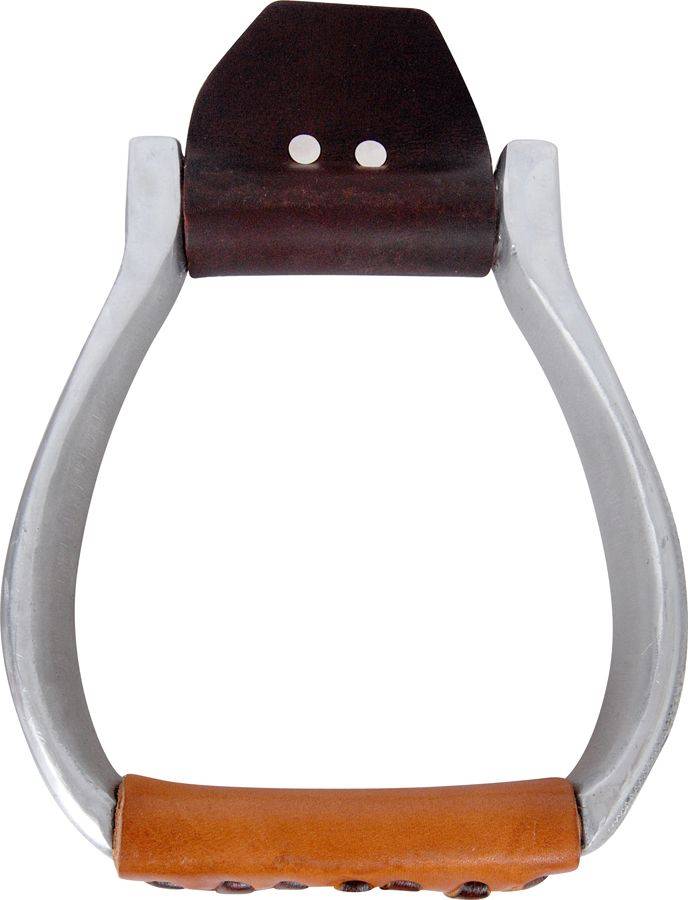 Martin Saddlery Engraved Aluminum Flat Bottom Western Stirrup
