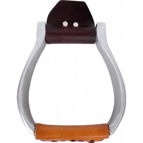 Martin Saddlery Engraved Aluminum Flat Bottom Western Stirrup