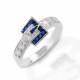 Kelly Herd Blue Spinel Buckle Ring