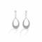 Kelly Herd Clear Teardrop Dangle Earrings - Sterling Silver
