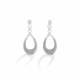 Kelly Herd Clear Teardrop Dangle Earrings - Sterling Silver