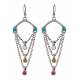 Rock 47 Vintage Kitsch Looped Chains with Beads Earrings