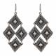Rock 47 Points of Aztec Pyramid Views Cluster Earrings