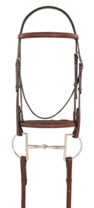 Camelot Fancy Raised Paddled Bridle with Laced Reins