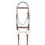 Camelot Plain Raised Paddled Bridle with Laced Reins