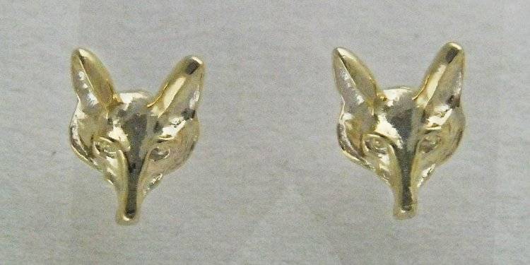 Finishing Touch Finishing Touch Fox Mask Post Earring Gold
