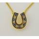 Finishing Touch Crystal Channel Horseshoe Necklace - Sapphire