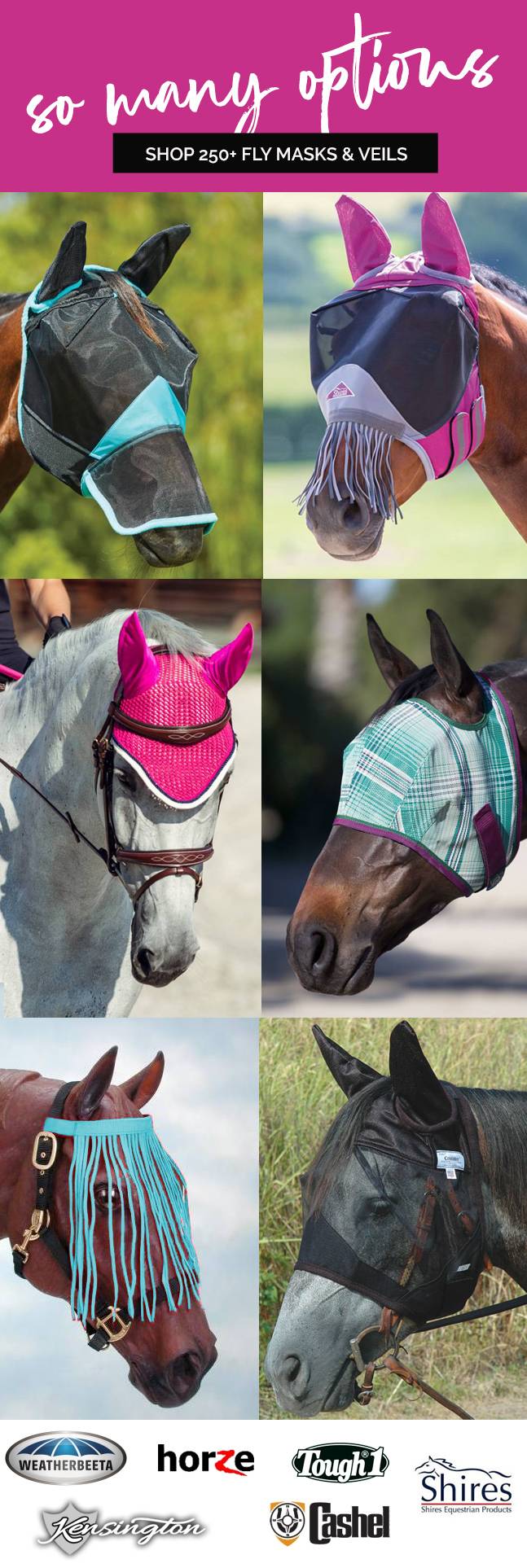 Protect Your Horse 💨 Shop 250+ Fly Masks & Veils