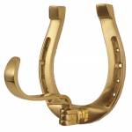 Horse Fare Brass Horseshoe with Swing Over Hook - Large
