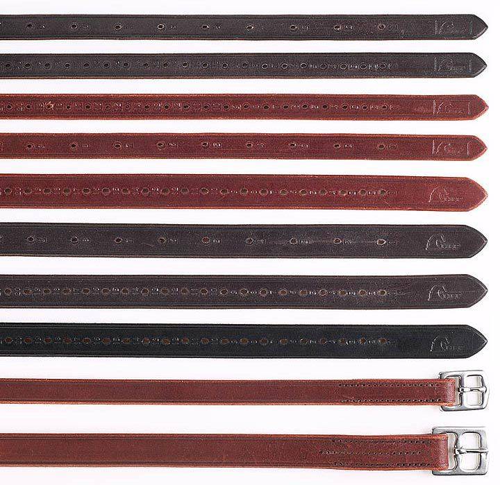 Horse Fare Domestic Leather Stirrup Leathers with 1/2" Holes