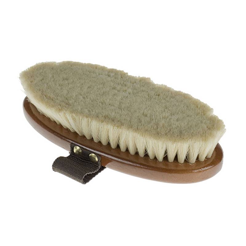 Horze Natural Goat Hair Super Soft Horse Care Body Brush Brown One Size 
